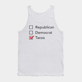 Republican Democrat Tacos Tank Top